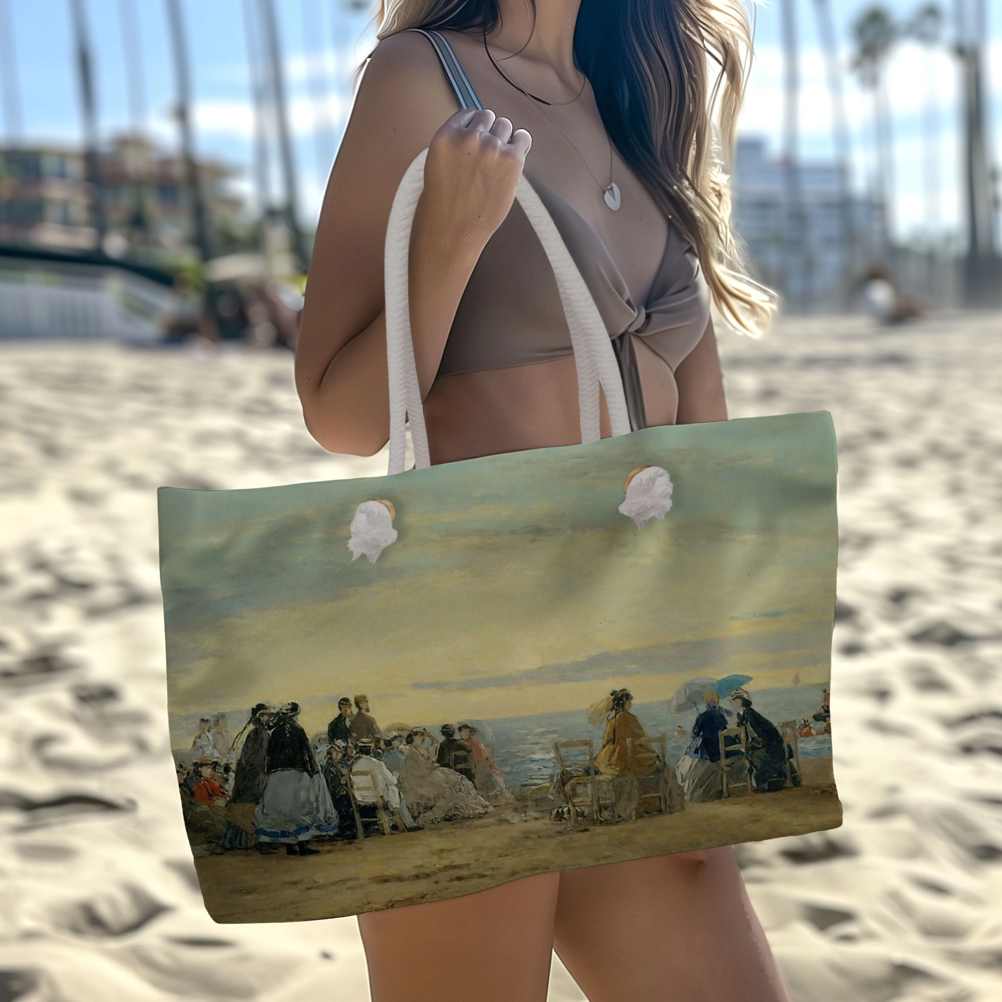 Escape with Eugene Boudin's Sunset Beach Tote