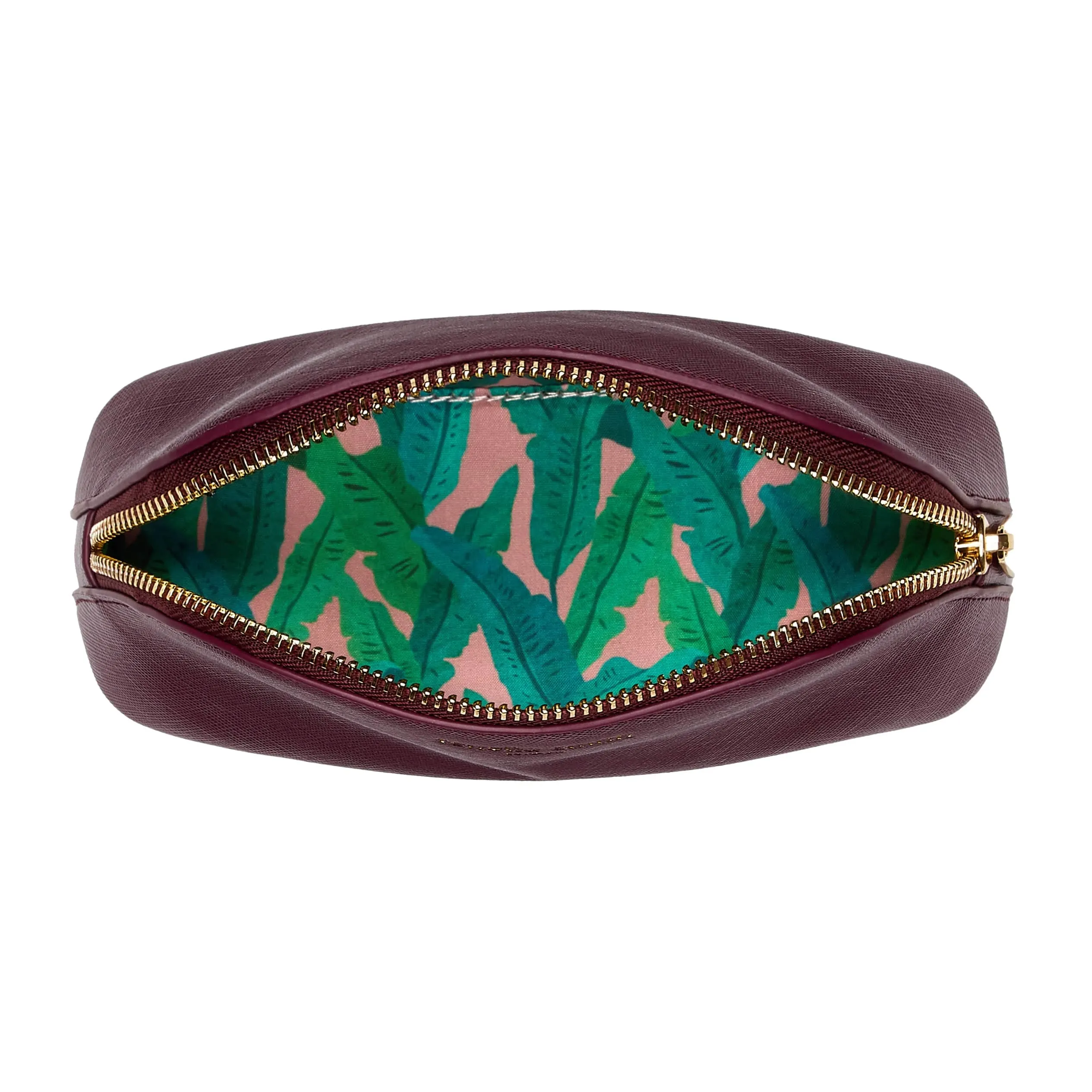 Fenella Smith Burgundy Oyster Cosmtic Case