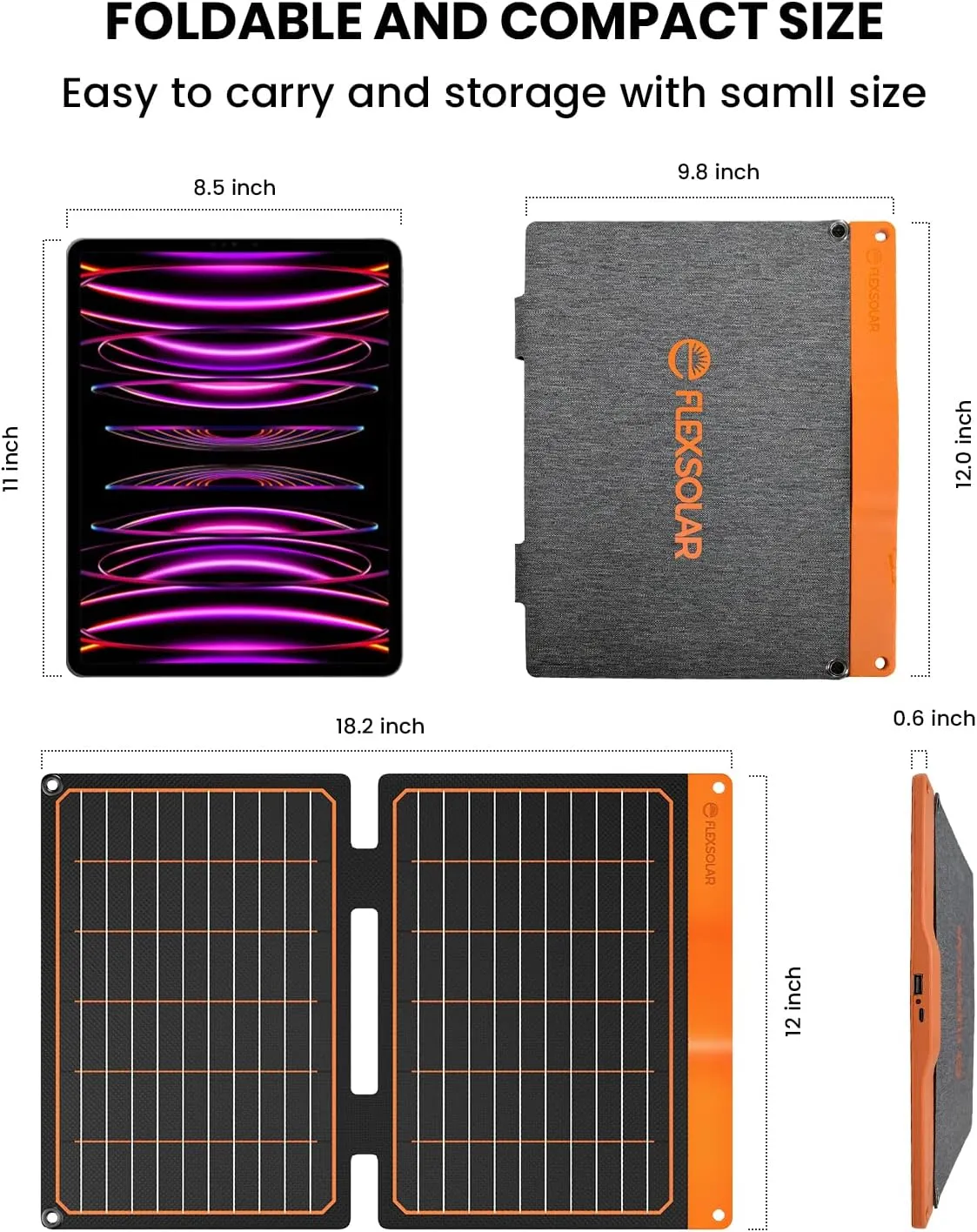 FlexSolar® S20 20W SolarPad Solar Panel Charger   | Official Refurbished
