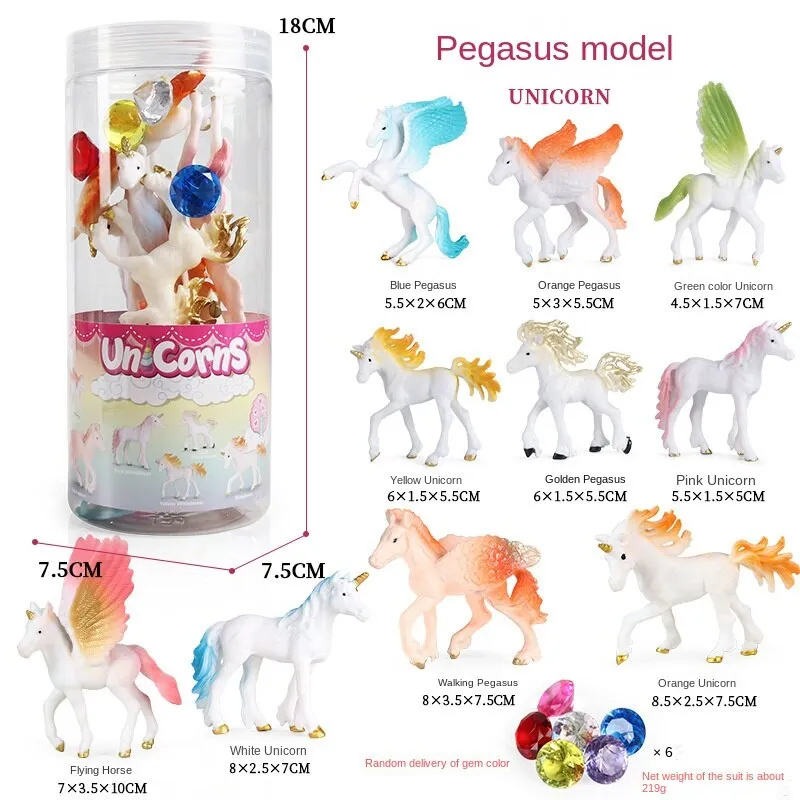Fox model toy wild animal model set toy simulation solid fox plum deer children cake decorations
