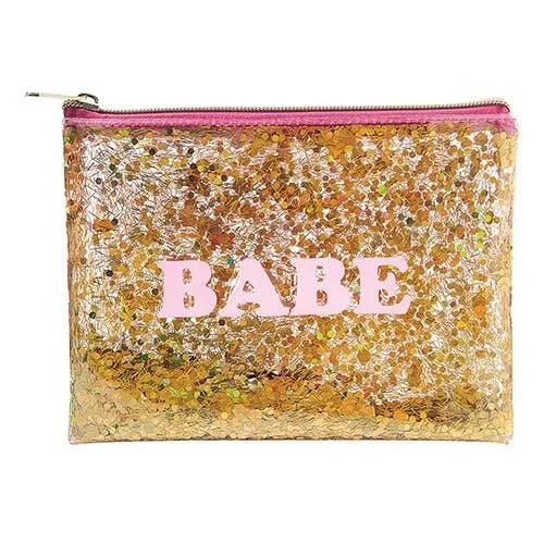 Glitter Cosmetics Bag - Babe or Fiancèe