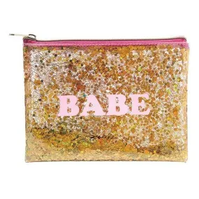 Glitter Cosmetics Bag - Babe or Fiancèe