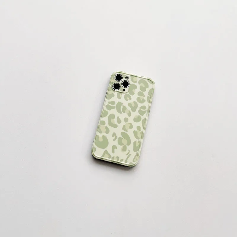 Green Leopard Print Silicone Protective Cover - Niche Style.