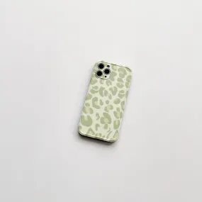 Green Leopard Print Silicone Protective Cover - Niche Style.