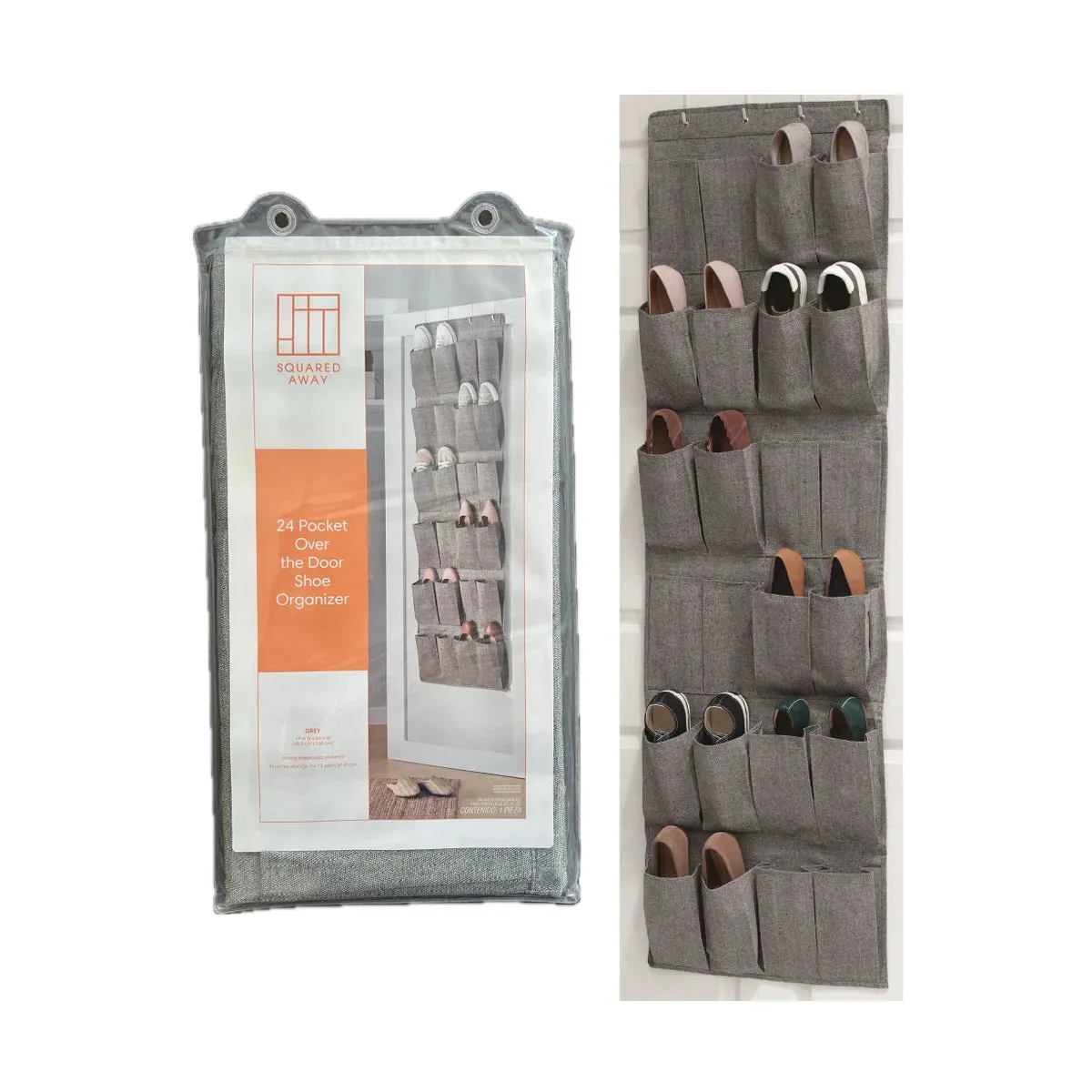 Grey Arrow Weave - 24pkt OTD Shoe Organizer