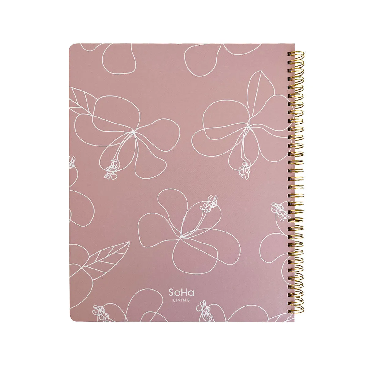 Hibiscus Outline Spiral Notebook