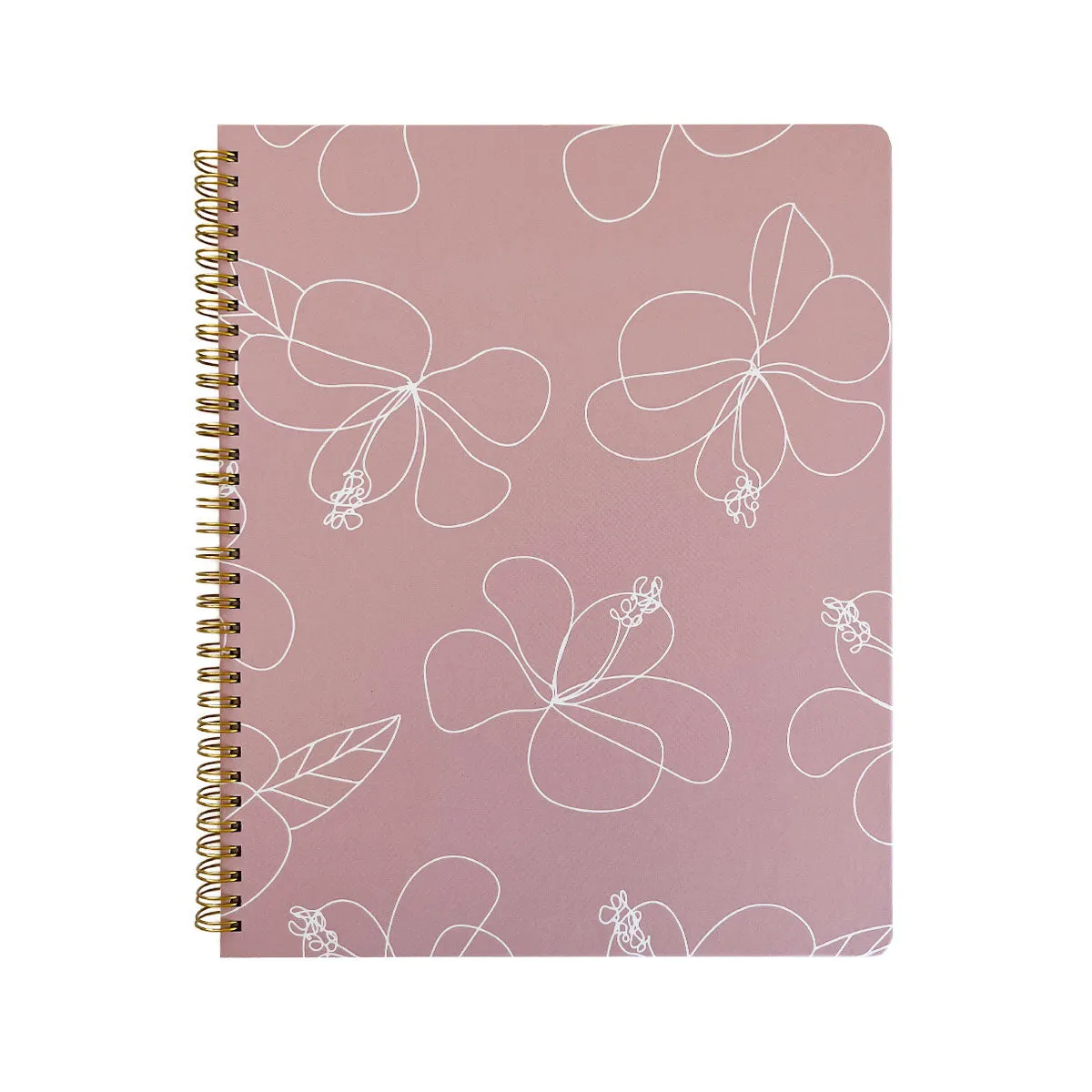 Hibiscus Outline Spiral Notebook