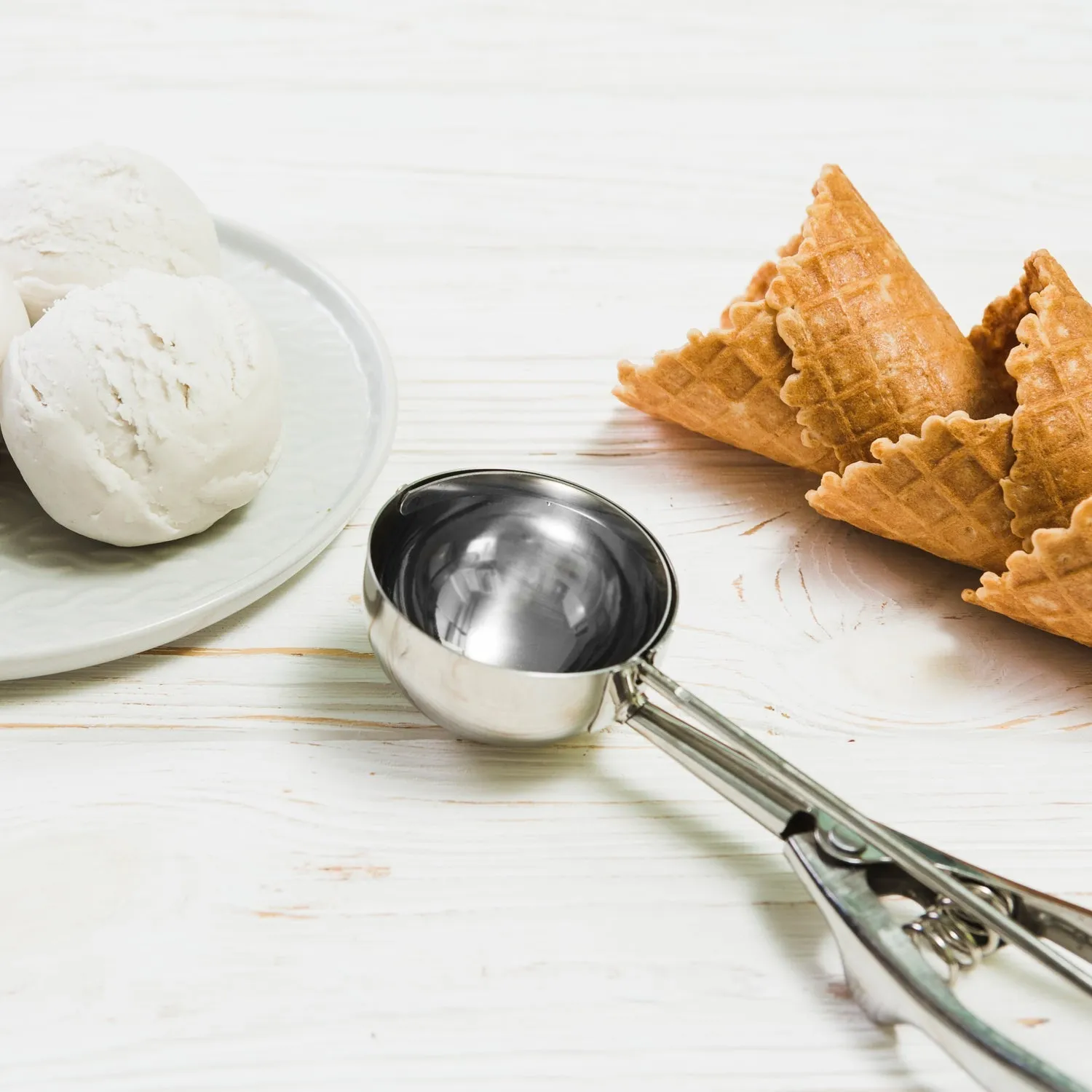 Ice Cream Serving Scoop | Stainless Steel Premium Quality Ice Cream Serving Spoon Scooper with Trigger Release ( Small )