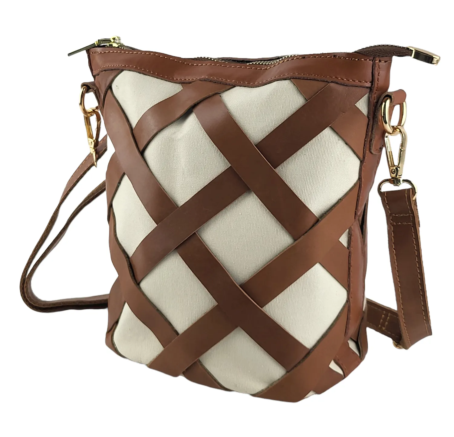 JESSY leather patchwork crossbody