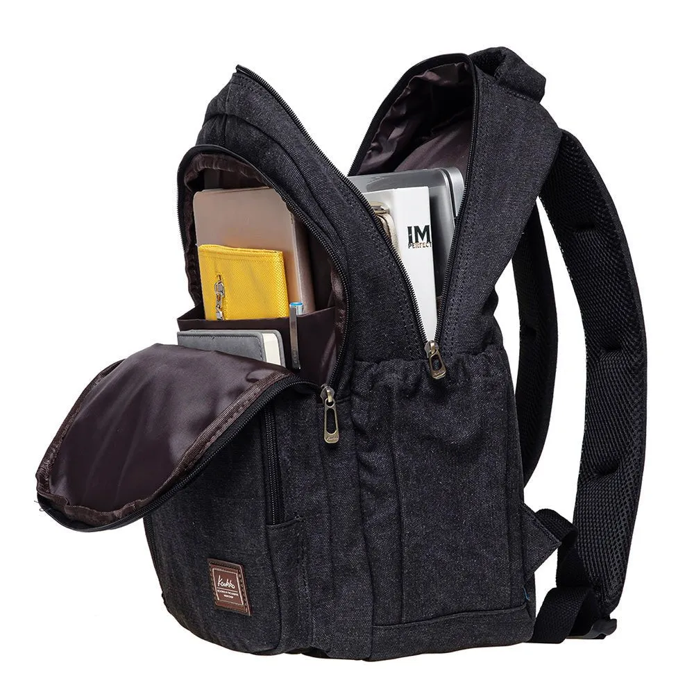 KAUKKO Casual Daypacks Multipurpose Backpacks, Outdoor Backpack, Travel Rucksack (17-BLACK)