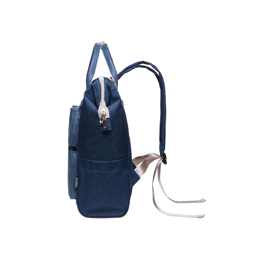 KAUKKO Diaper Bag Backpack with Pacifier Holder and Stroller straps - for Mom and Dad, Waterproof, one size, KT03 ( Mediterranean Blue ）
