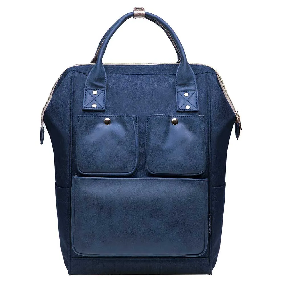 KAUKKO Diaper Bag Backpack with Pacifier Holder and Stroller straps - for Mom and Dad, Waterproof, one size, KT03 ( Mediterranean Blue ）