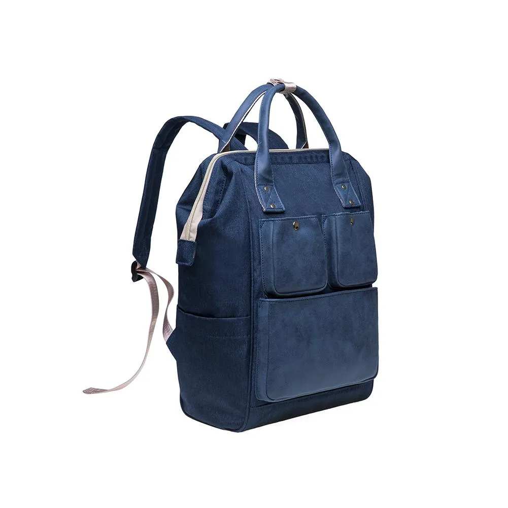 KAUKKO Diaper Bag Backpack with Pacifier Holder and Stroller straps - for Mom and Dad, Waterproof, one size, KT03 ( Mediterranean Blue ）