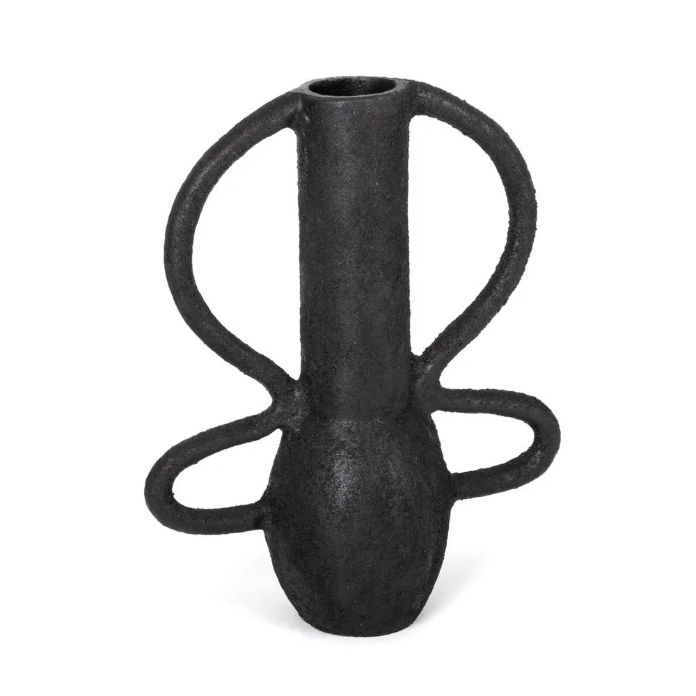 Kenton Black Decorative Metal Table Vase