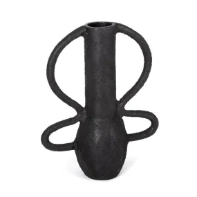 Kenton Black Decorative Metal Table Vase
