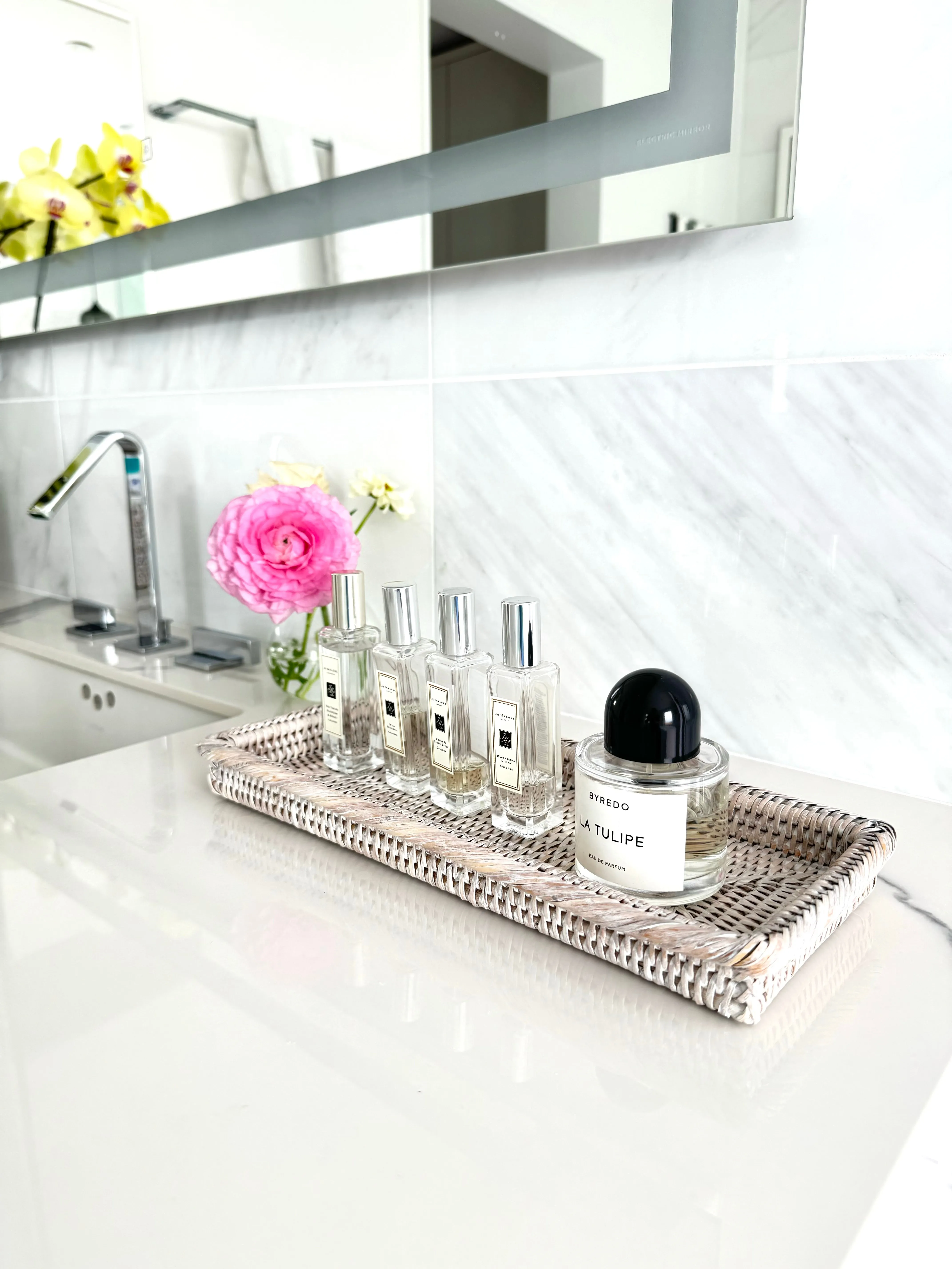 La Jolla Rattan Perfume, Vanity & Bathroom Counter Top Tray