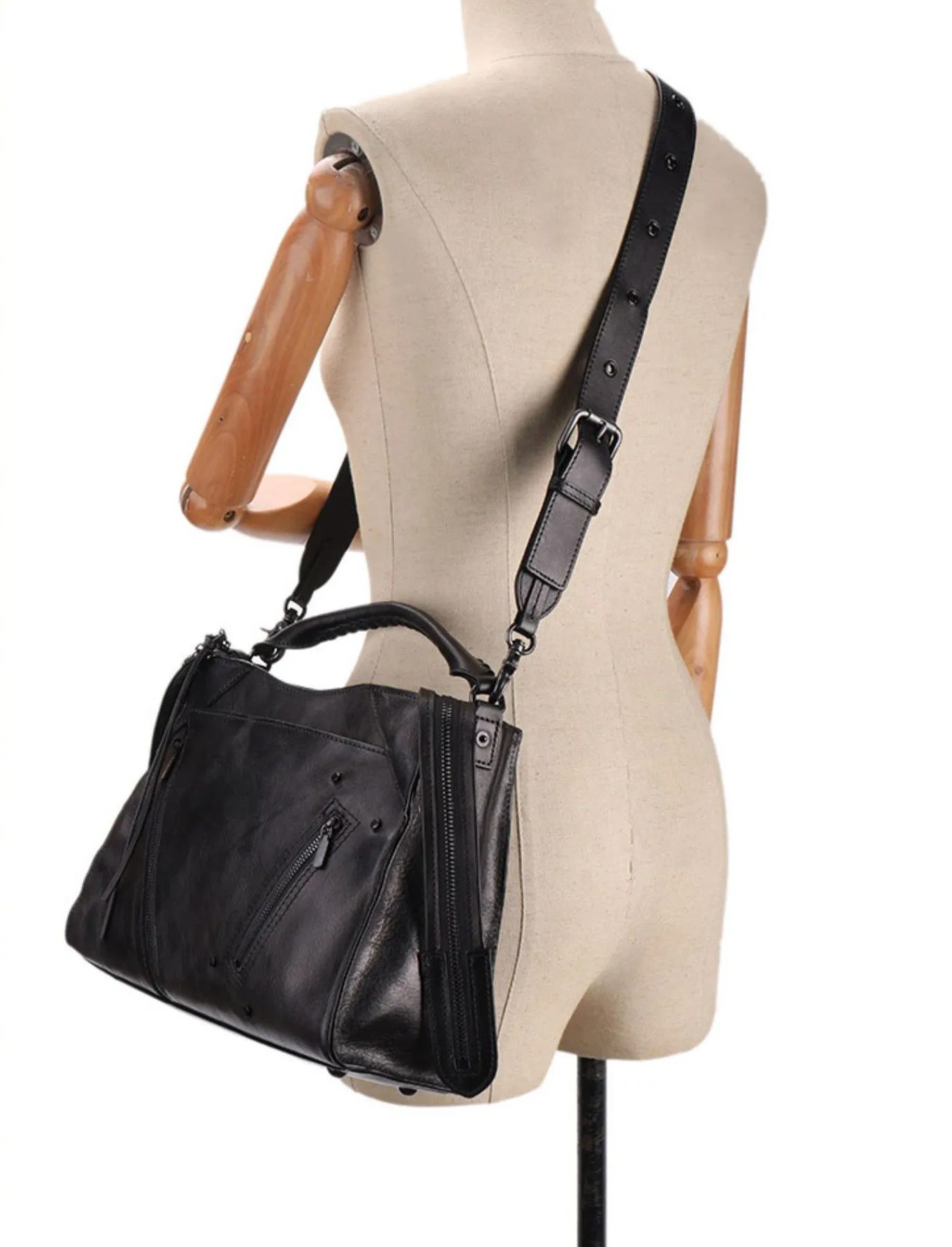 Ladies Red Leather Shoulder Bag Leather Cross Body Handbags For Women