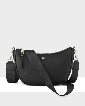Layla Zip Top Curved Crossbody   Monogram Strap