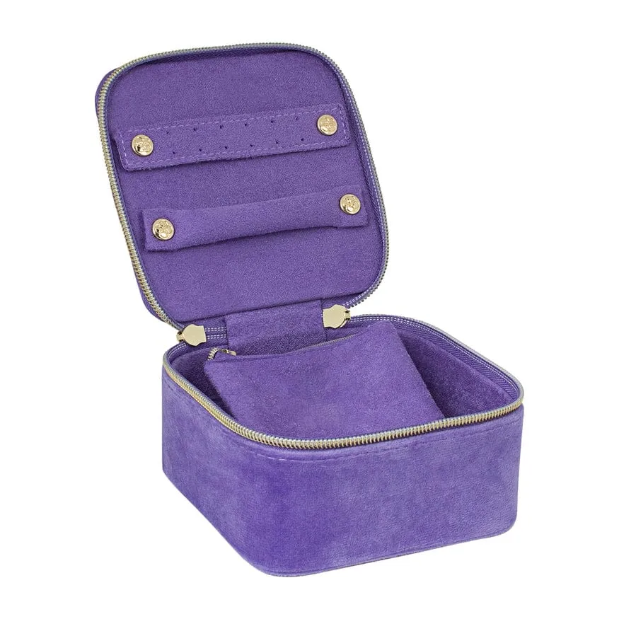 Luxe Velvet Jewelry Cube in Iris