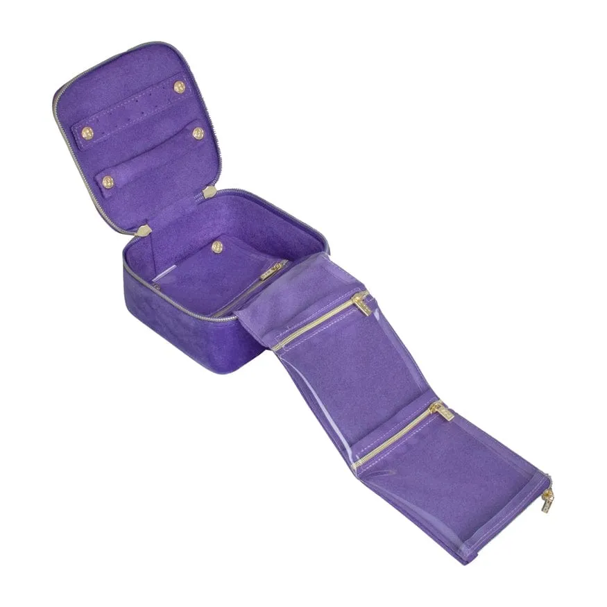 Luxe Velvet Jewelry Cube in Iris