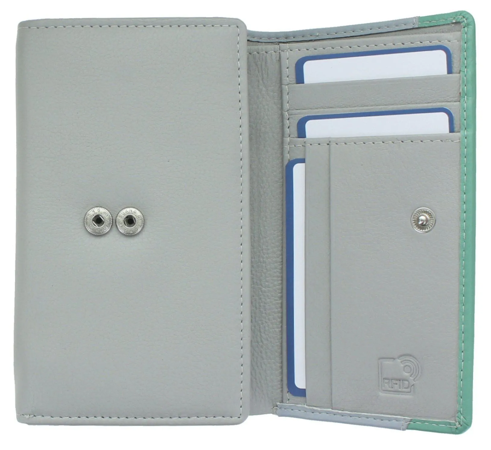 Mala Leather Valais Collection Leather Tri Fold Purse RFID Blocking 3662_21