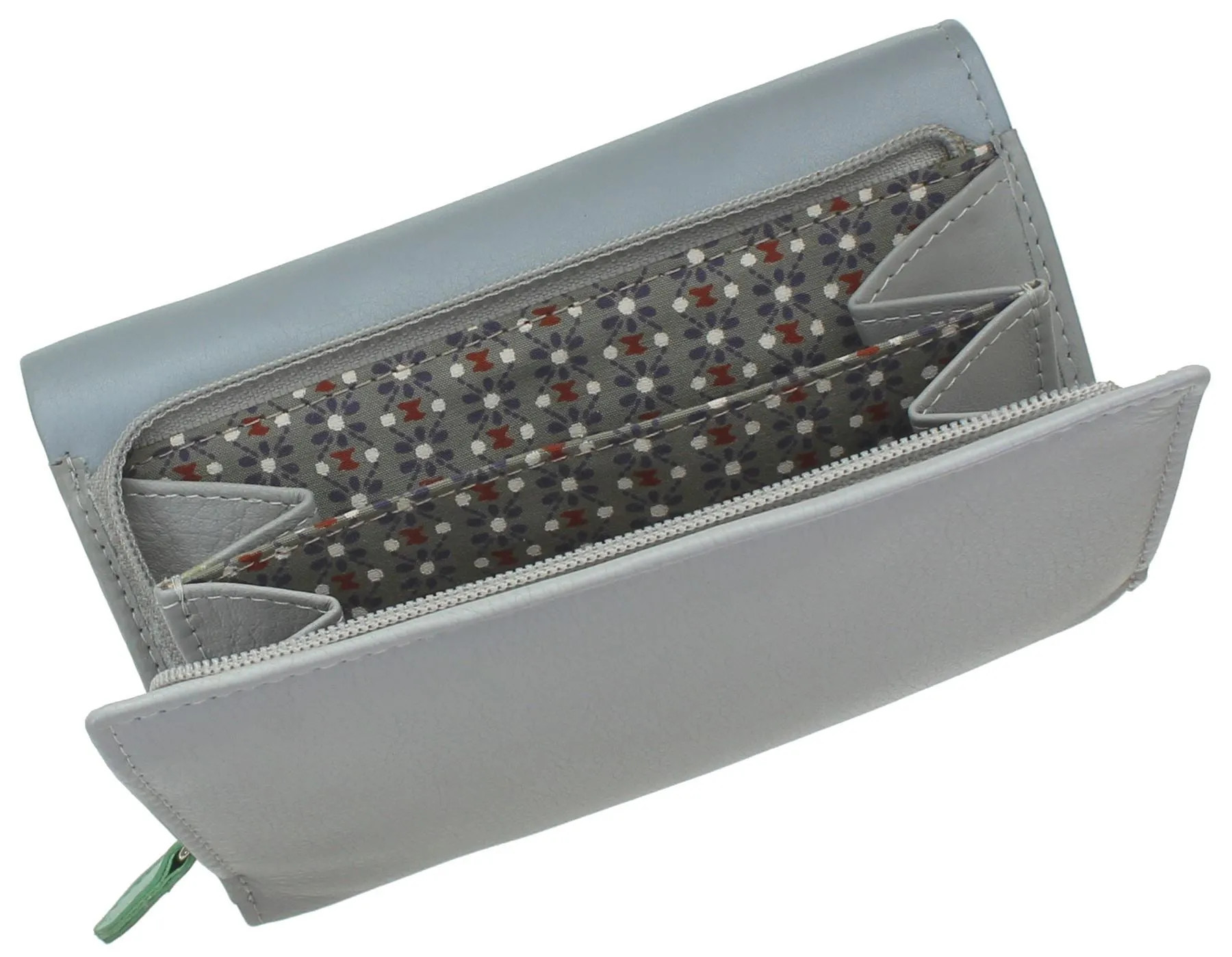 Mala Leather Valais Collection Leather Tri Fold Purse RFID Blocking 3662_21