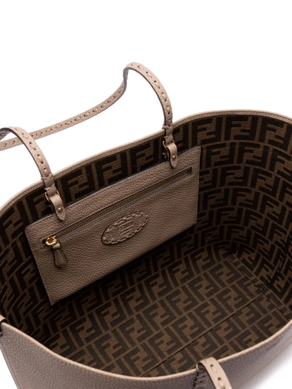 MEDIUM ROLL BAG WITH MACRO TOPSTITCHING