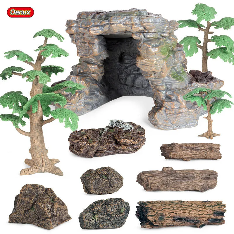 Micro Landscape Plant Decoration Simulation Cactus Baobab Apple Tree Rockery Sand Table Scene Decoration Tree Model