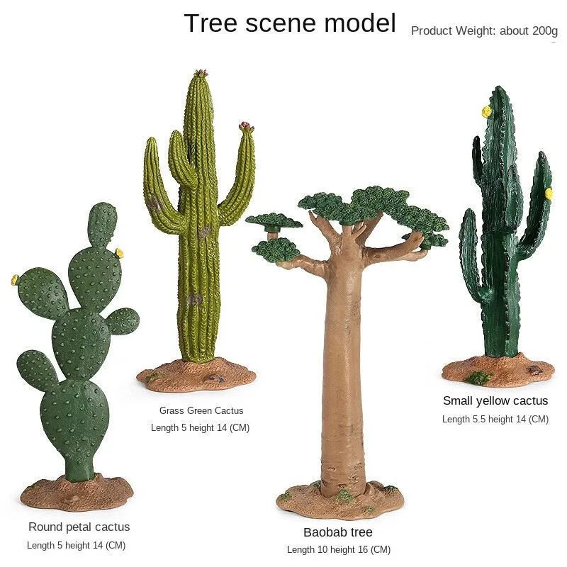 Micro Landscape Plant Decoration Simulation Cactus Baobab Apple Tree Rockery Sand Table Scene Decoration Tree Model