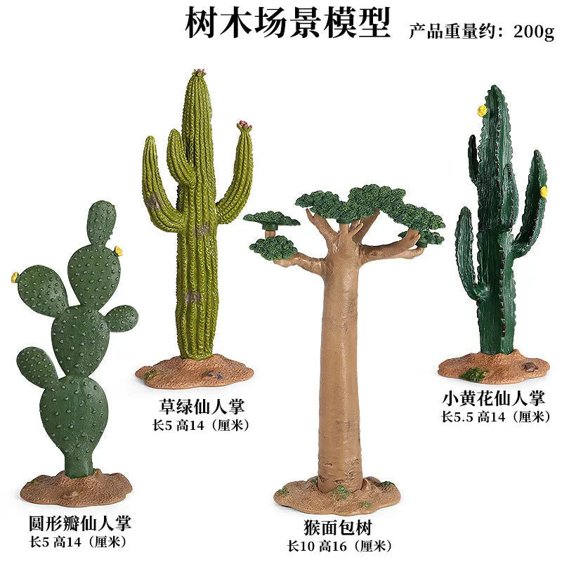 Micro Landscape Plant Decoration Simulation Cactus Baobab Apple Tree Rockery Sand Table Scene Decoration Tree Model