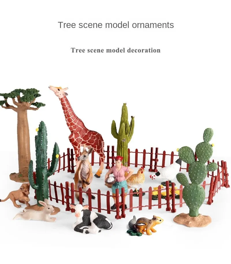 Micro Landscape Plant Decoration Simulation Cactus Baobab Apple Tree Rockery Sand Table Scene Decoration Tree Model