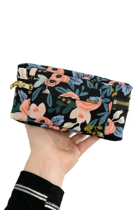 Midnight Garden Mini Cosmetic Cube with Brush Loops