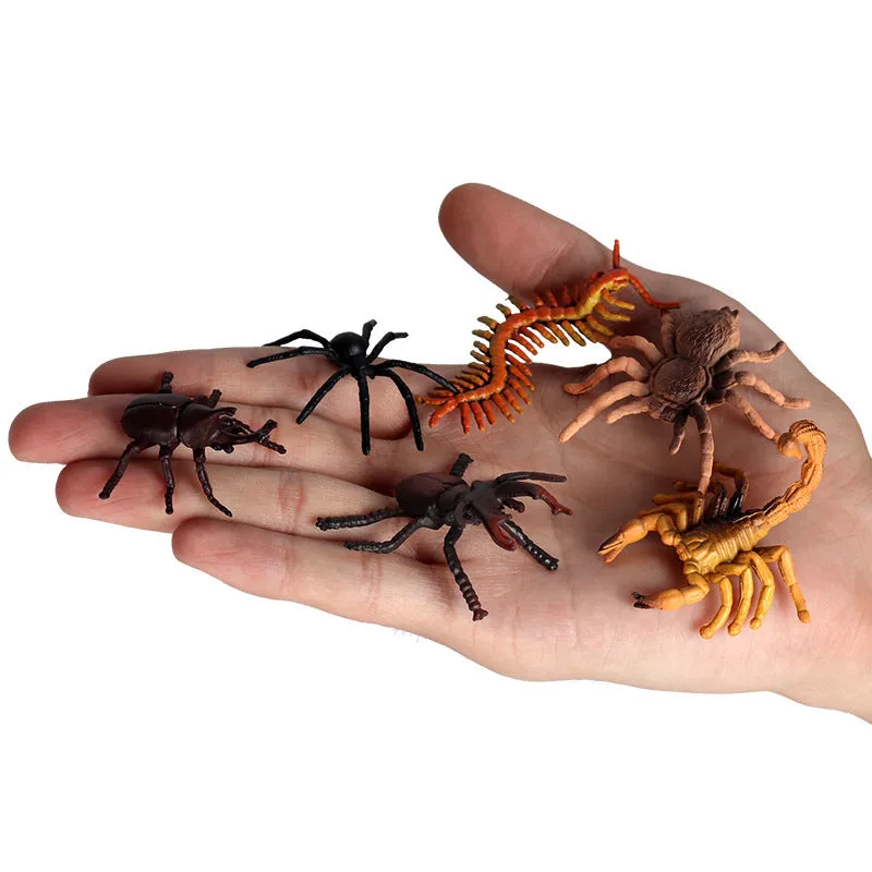 Mini Insect Animal Model Set Butterfly Bee Spider Poultry Marine Animal Doll Children Learning Gift Children Ornaments