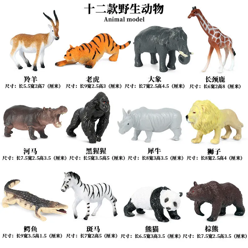 Mini Insect Animal Model Set Butterfly Bee Spider Poultry Marine Animal Doll Children Learning Gift Children Ornaments