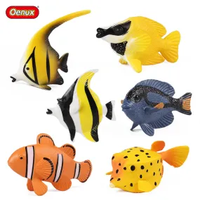 Mini Ocean Tropical Fish Model Set Simulation Solid Clownfish Fairy Fish Fox Fish Children's Teaching Toys