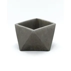 Minimalist Geometric Design Trisq Concrete Ashtray | 4 x 4 x 2 inches