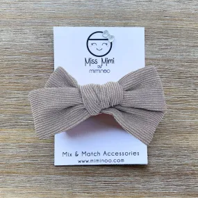 Miss Mimi by Miminoo - Corduroy Hair Bow Gray