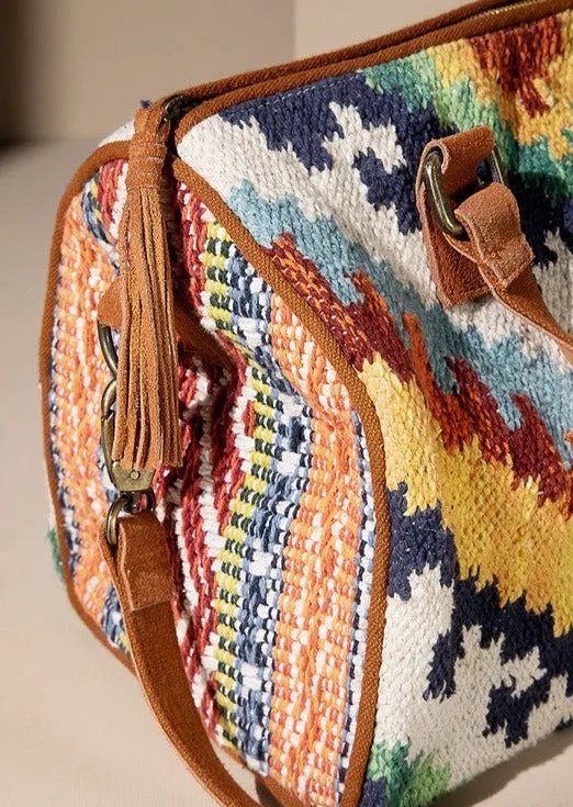 Mother Earth Ethnic Motif Boston Bag