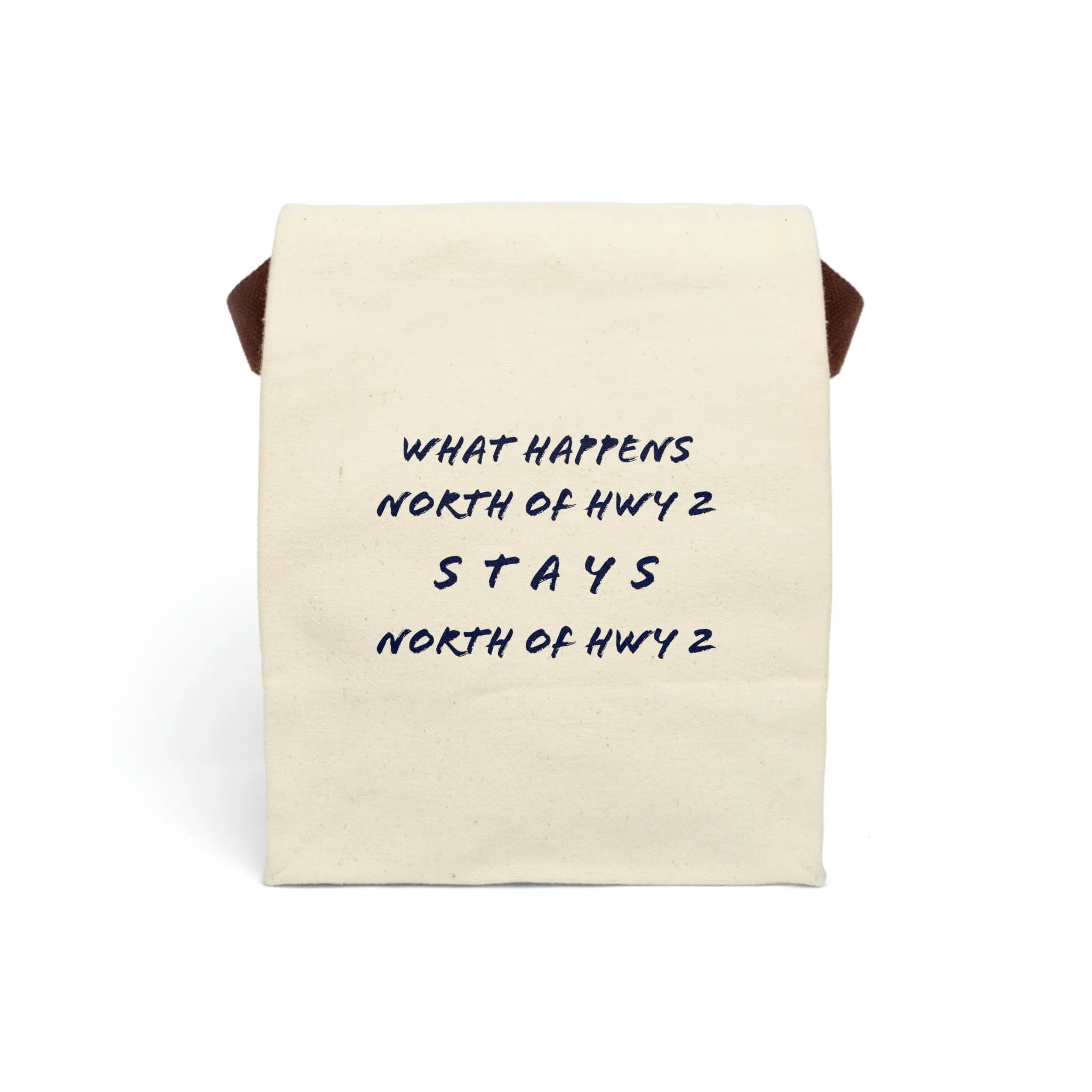 North of Hwy 2 - Canvas Lunch Bag With Strap