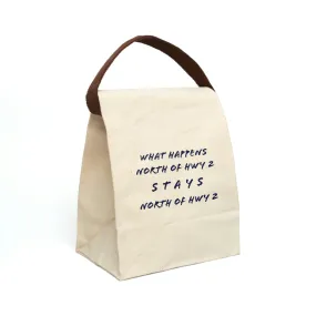 North of Hwy 2 - Canvas Lunch Bag With Strap