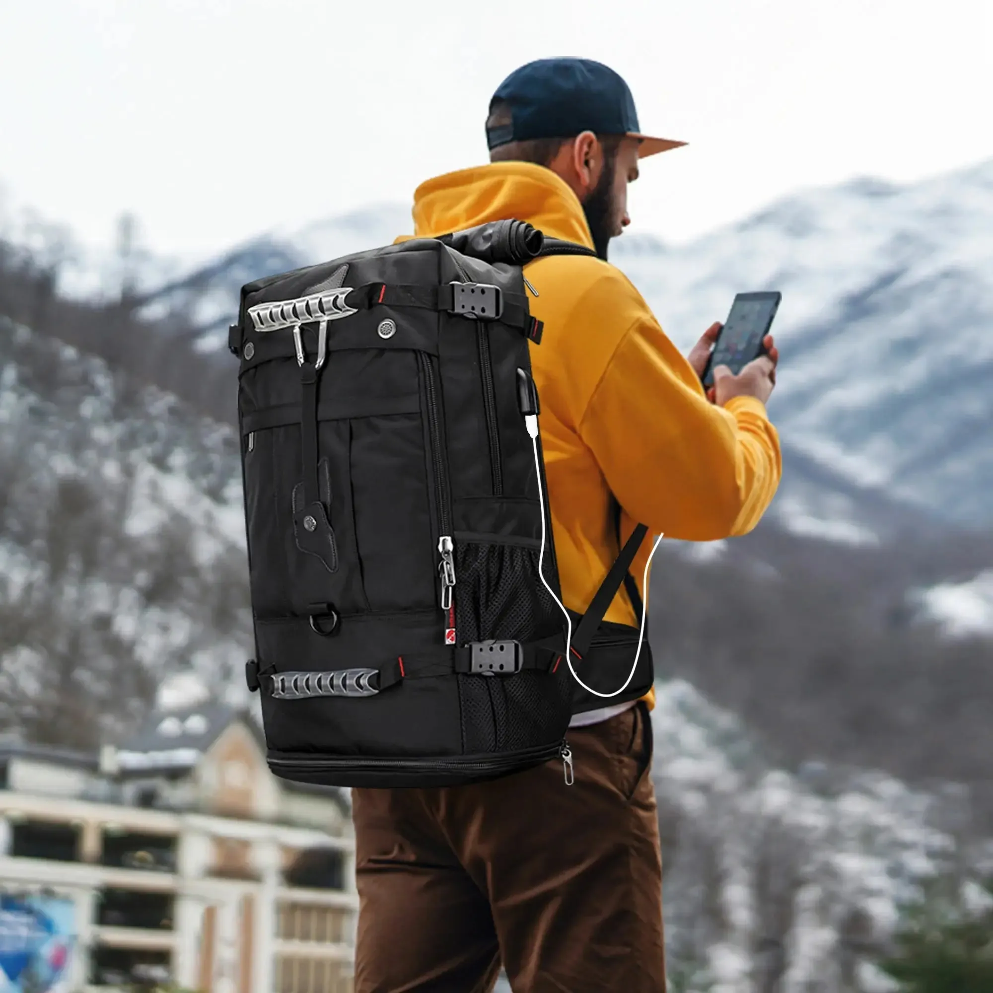 Nylon Travel Carry On Backpack for Men