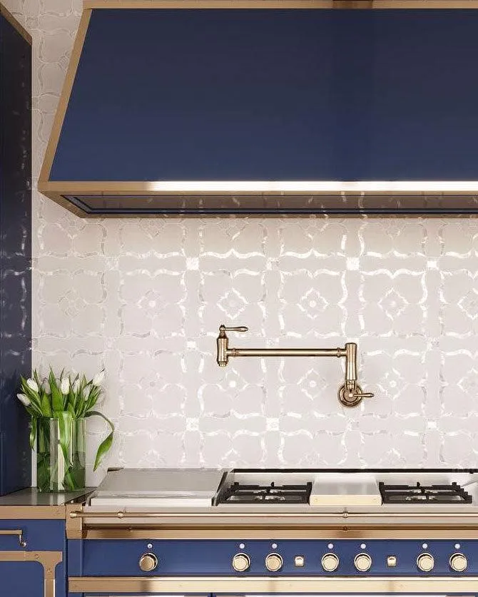 Pearl Flower White Marble & Mother Of Pearl Waterjet Mosaic Tile