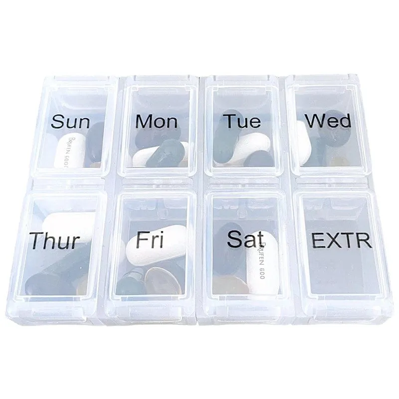 Pill Organizing Case with Weekly Insert - Black