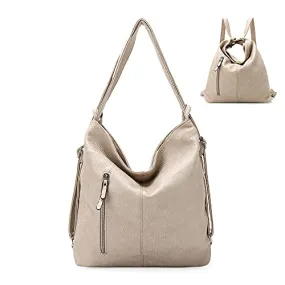 Purse for Women Convertible Backpack Purses and Handbags - Apricot