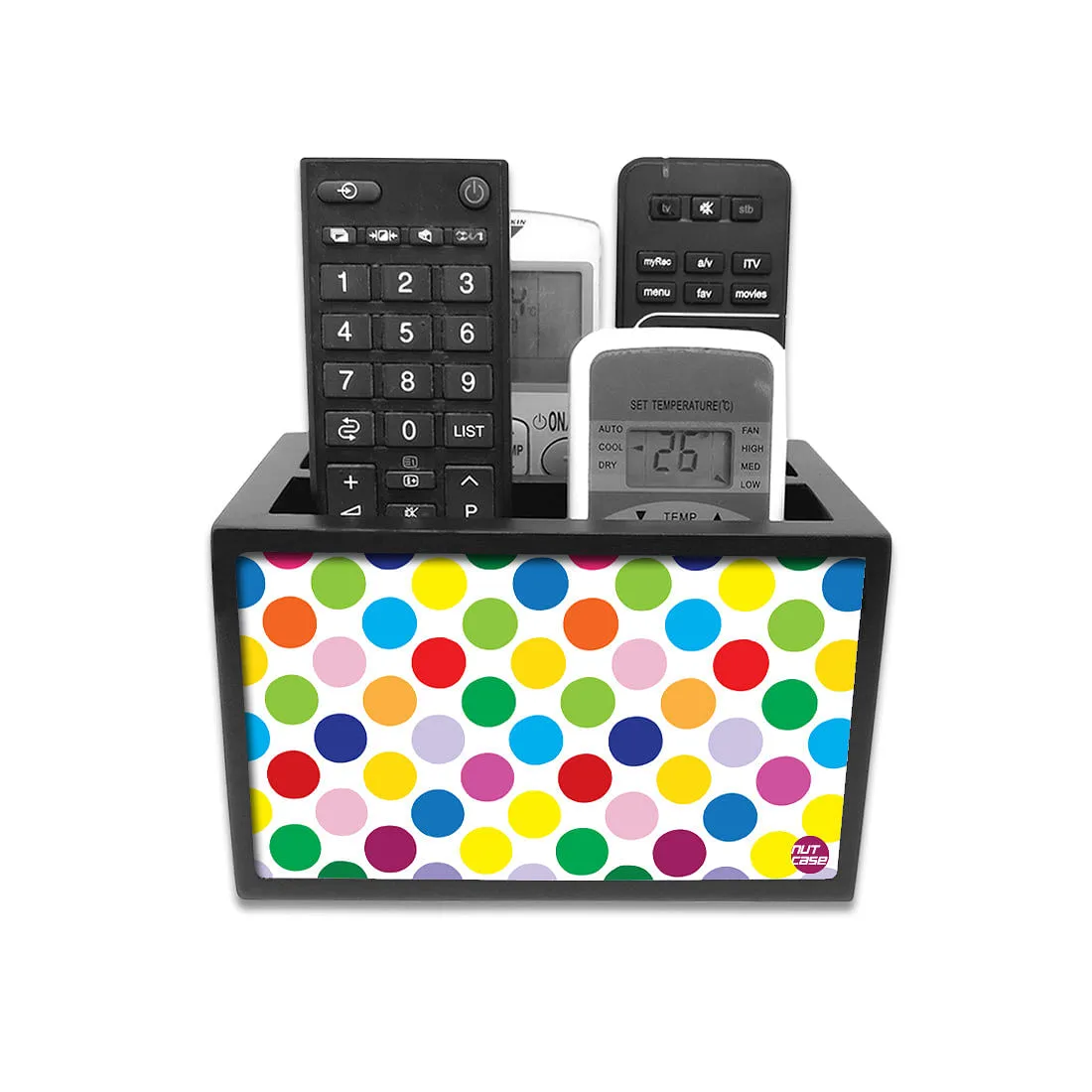Remote Control Stand Holder Organizer For TV / AC Remotes -  Dots