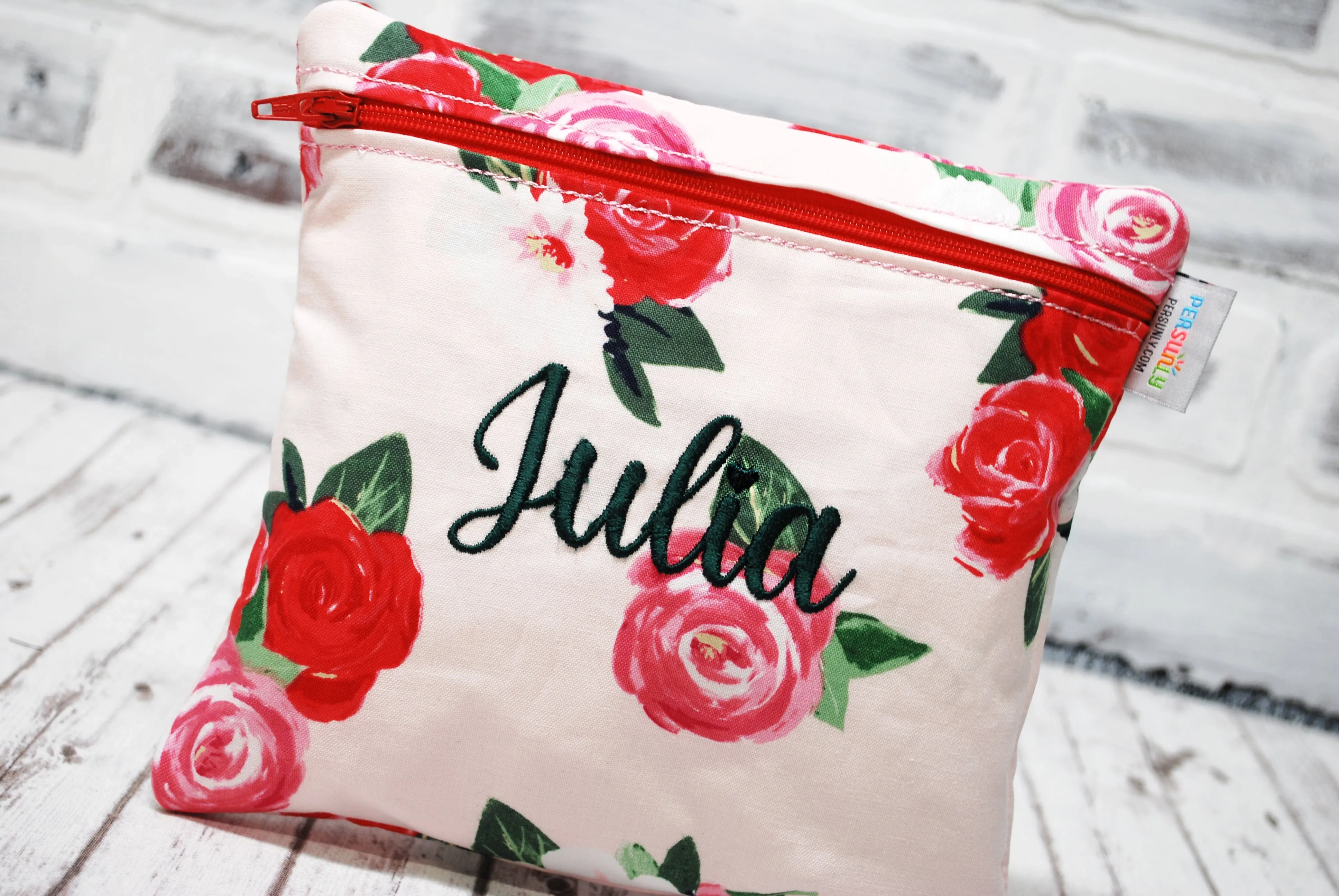 Roses Personalized Reusable Food Bag