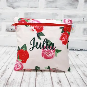 Roses Personalized Reusable Food Bag
