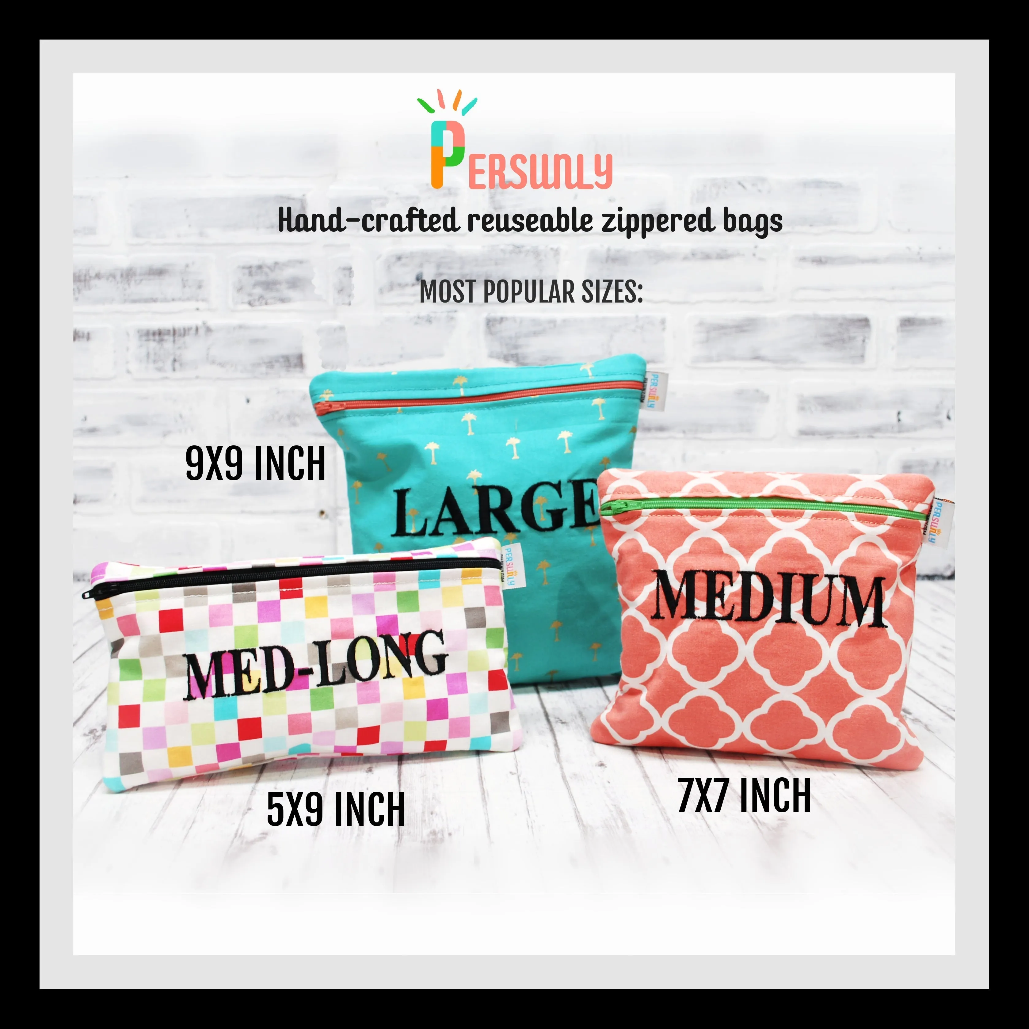 Roses Personalized Reusable Food Bag