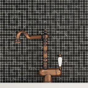 Santorini Black Key Marble Mosaic Tile