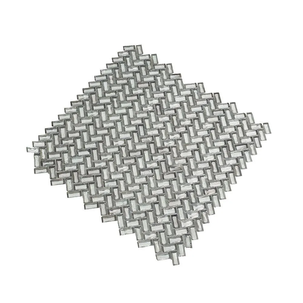 Silver Herringbone Mosaic Tile
